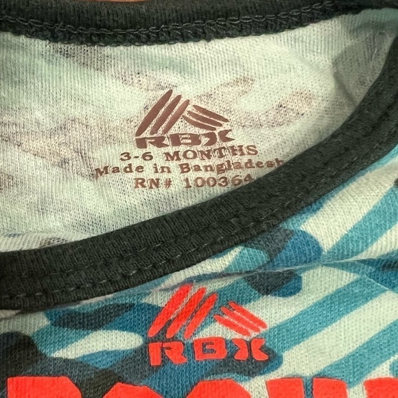 RBX Boys 3-6 Month Bundle of Short Sleeve Athletic Onesies - Picture 4 of 5